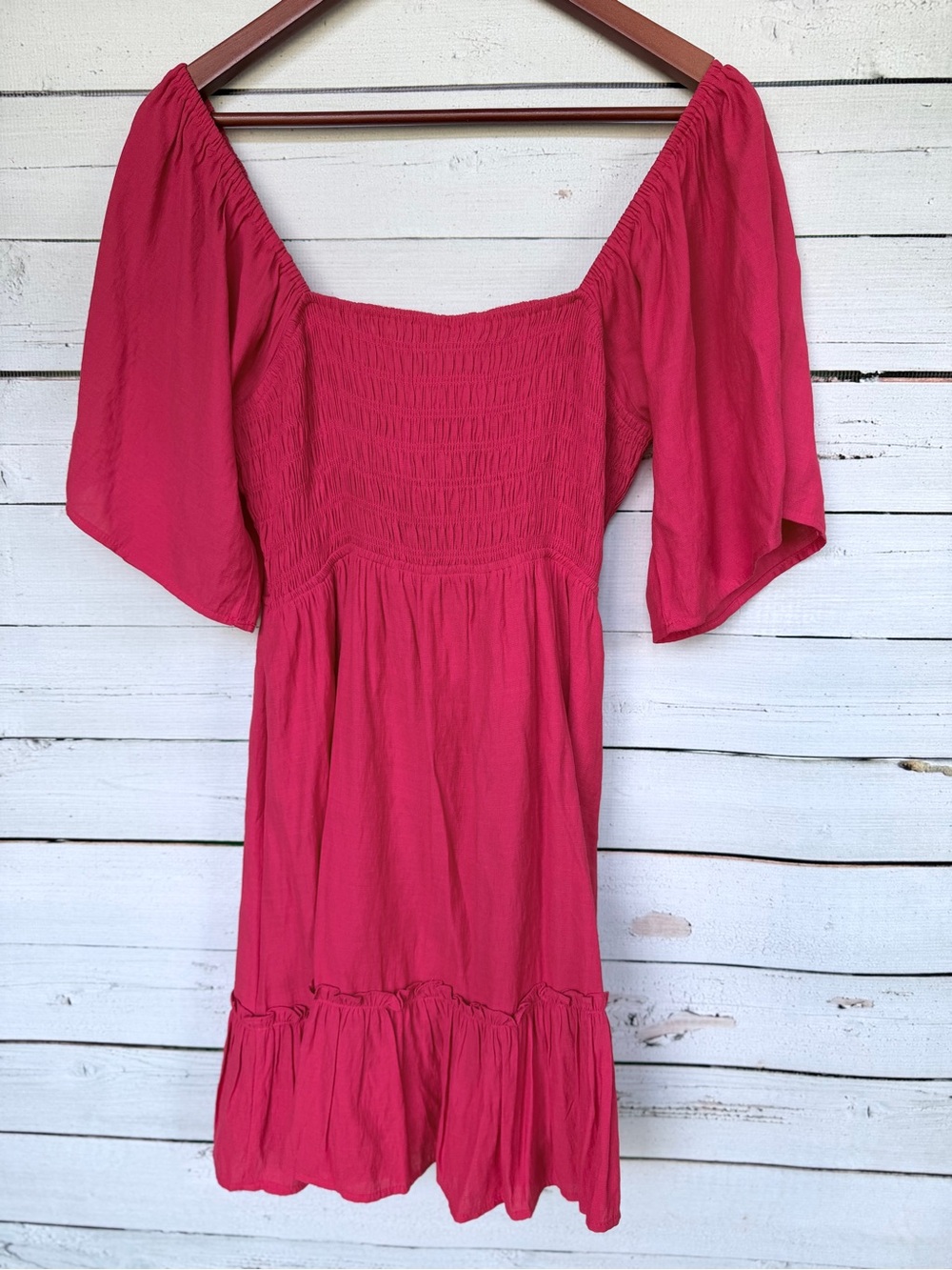 JODIFL Smocked Flutter Sleeve Mini Dress Size Small